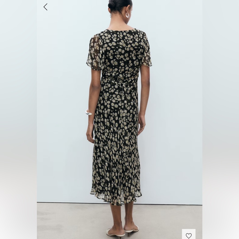NWT Mango FLORAL-PRINT STRAIGHT-FIT MIDI-DRESS - Picture 2 of 8